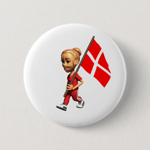 Danish Girl 6 Cm Round Badge