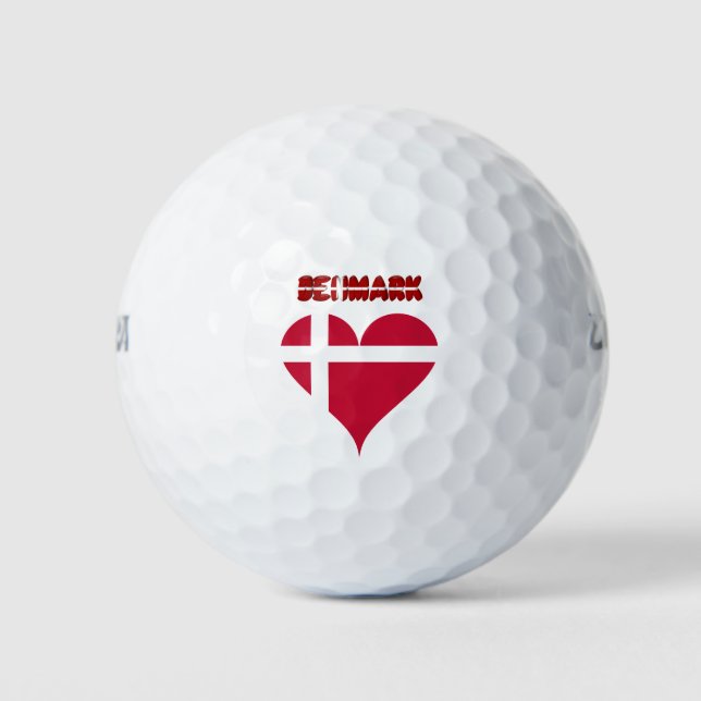 Danish heart golf balls (Front)