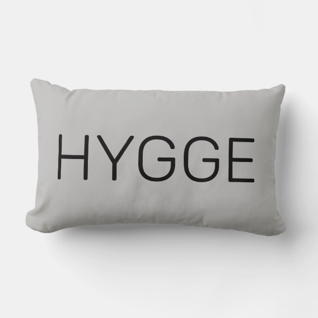 Danish Hygge Black and Grey Lumbar Cushion (Front)