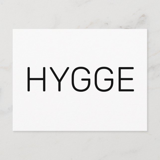 Danish Hygge Black and White Postcard (Front)