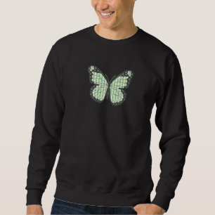 Danish Pastel Aesthetic Green Butterfly Sweatshirt