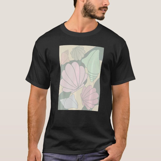 Danish Pastel Aesthetic Seashell T-Shirt (Front)