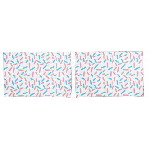Danish Pastel Cute Transgender Pink Blue Sprinkles Pillowcase