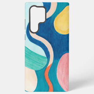 Danish Pastels Line Art Curves Samsung Galaxy Case