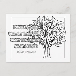 Danish Proverb Colouring Postcard