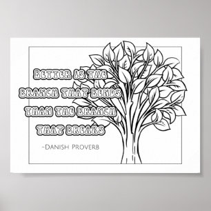 Danish Proverb Colouring Poster