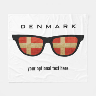 Danish Shades custom text & colour fleece blankets