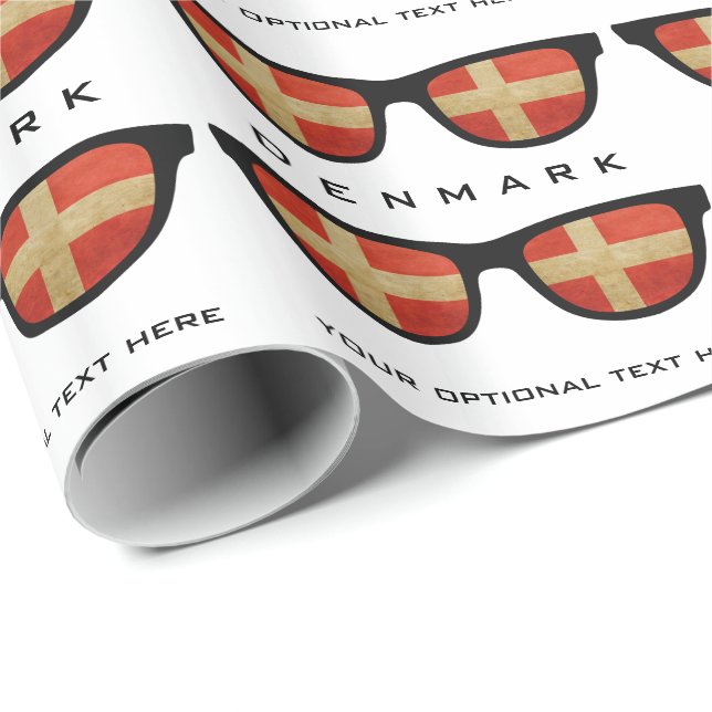 Danish Shades custom text & colour gift wrap (Roll Corner)