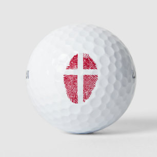 Danish touch fingerprint flag golf balls