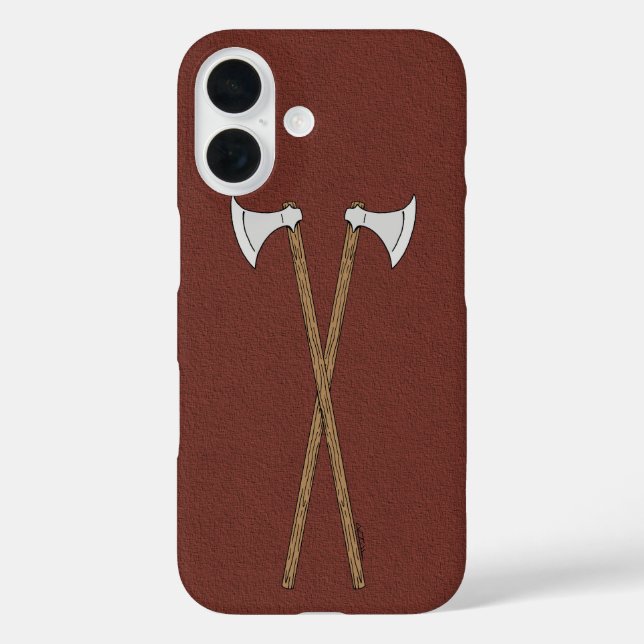 Danish/Viking Axes Crossed Case-Mate iPhone Case (Back)