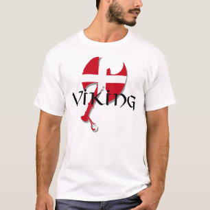 Danish Viking Denmark flag Axe T-Shirt