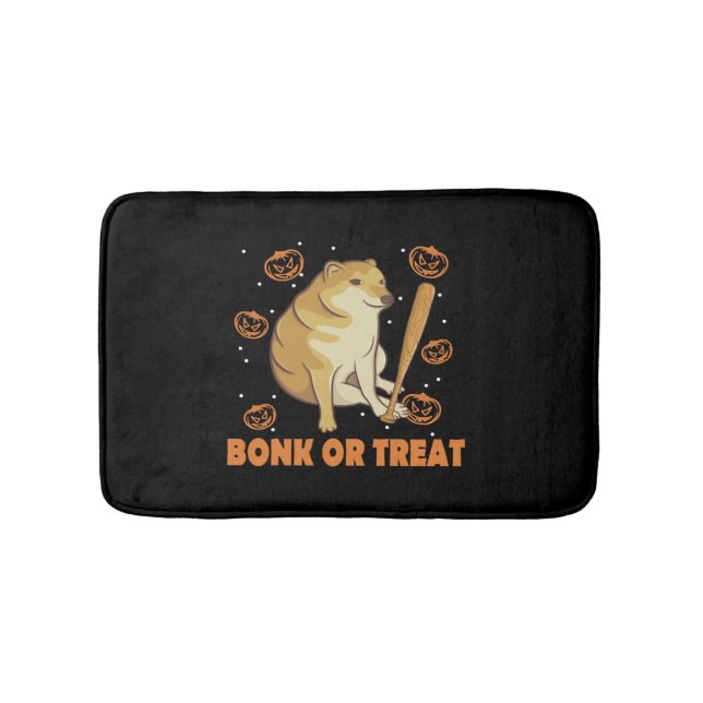 Dank Meme Cheems Halloween Dog Bath Mat (Front)