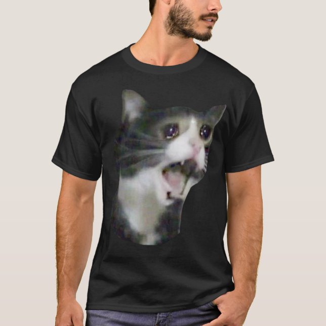 Dank Meme Trending Sad Crying Cat Sauce Cute Gift  T-Shirt (Front)