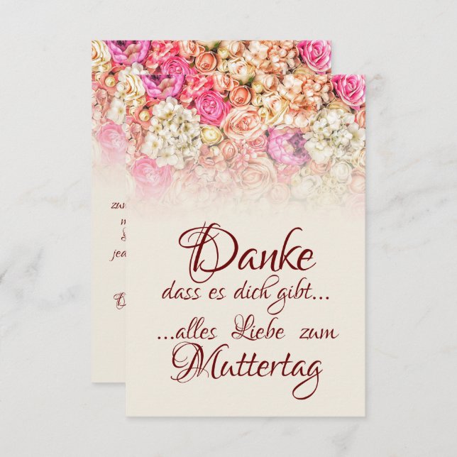 Danke, dass es dich gibt - Muttertag (Front/Back)