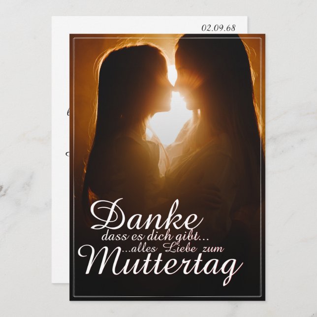 Danke, dass es dich gibt - Muttertag (Front/Back)