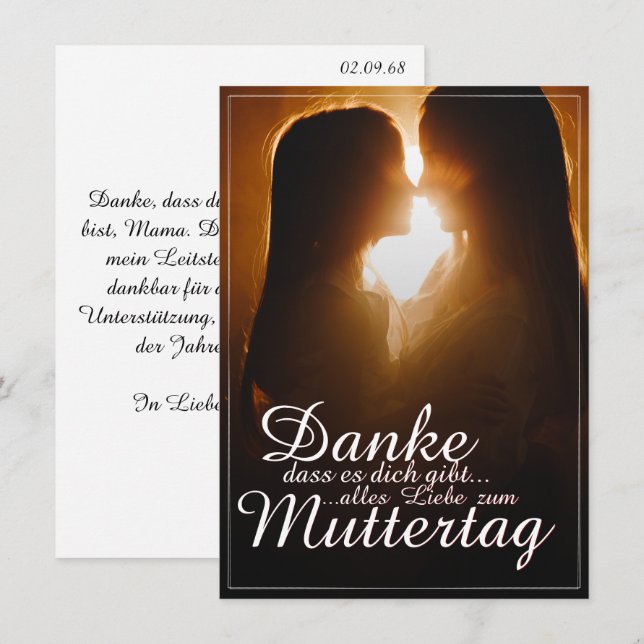 Danke, dass es dich gibt - Muttertag (Front/Back)