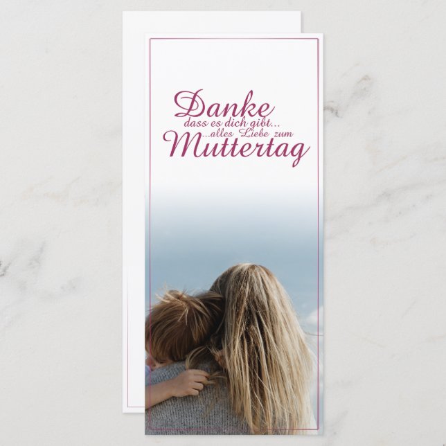 Danke, dass es dich gibt, Muttertag, Mutter & Kind (Front/Back)