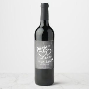 Danke für diese tolle Zeit auf einer Kreidetafel Wine Label