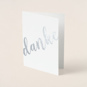 Danke German Thank You Brushstroke Oversized Tilt Foil Card