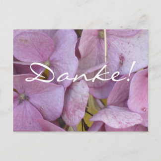 Danke! (Hortensia (pink)) - Postkarte Postcard