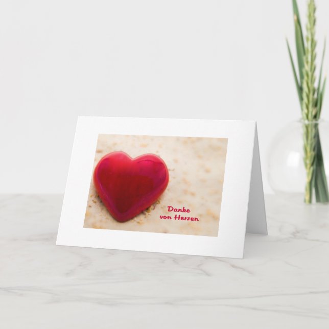 Danke von Herzen Thank You Card (Front)