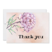 Dankeschön Karte mit Pfingstrose