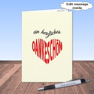 Dankeschon thank you german language card