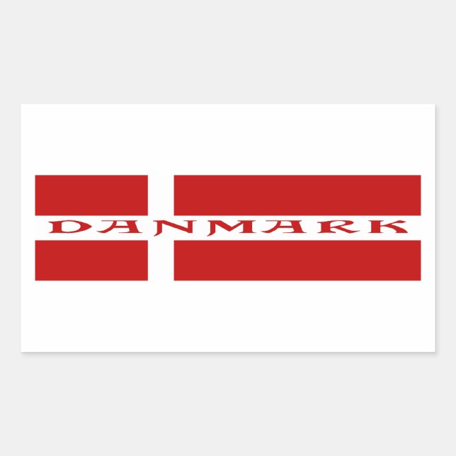 Danmark Bumper Centre Rectangular Sticker (Front)