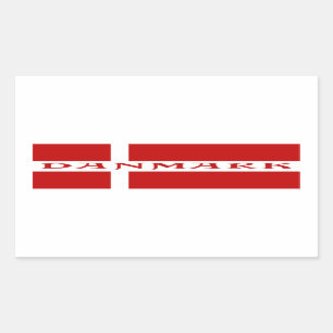 Danmark Bumper Centre Rectangular Sticker