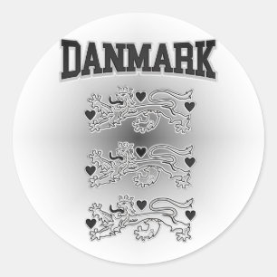 Danmark Coat of Arms Classic Round Sticker
