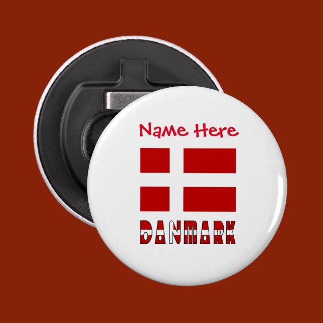 Danmark Dannebrog Red Personalisation  Bottle Opener (Creator Uploaded)