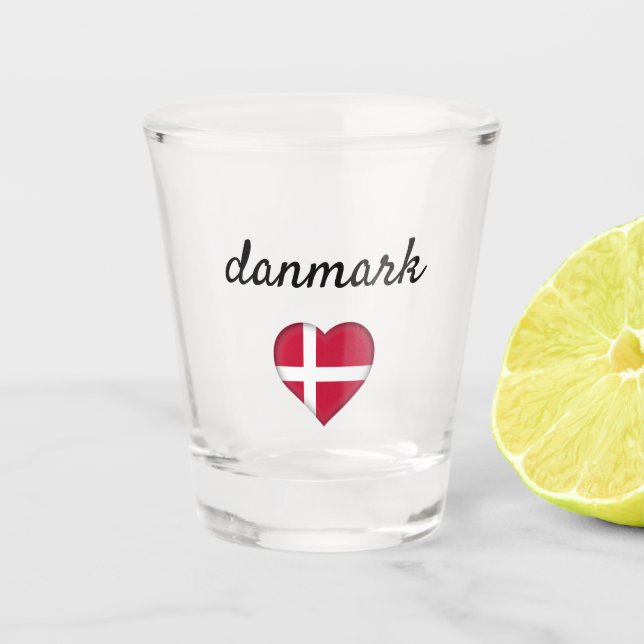 danmark (Denmark) Shot Glass (Front)