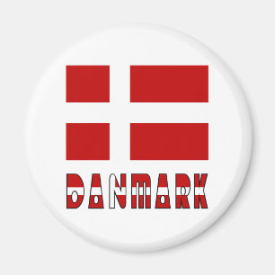 Danmark Flag & Word CC Magnet