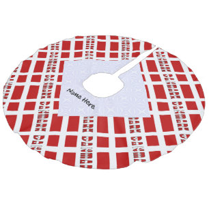 Danmark óg Dannebrog Tiled Personalised  Faux Linen Tree Skirt
