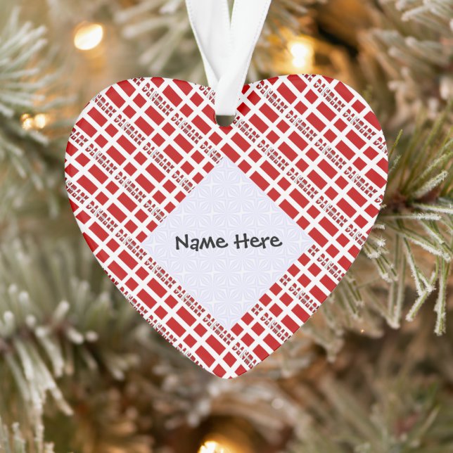 Danmark óg Dannebrog Tiled Personalised  Ornament (Tree)