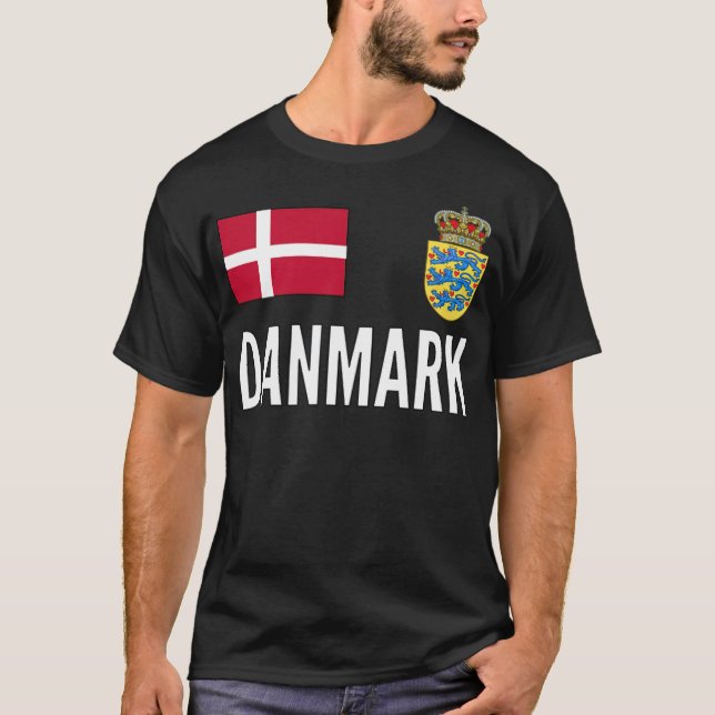 Danmark Soccer Jersey Denmark World Football sport T-Shirt (Front)