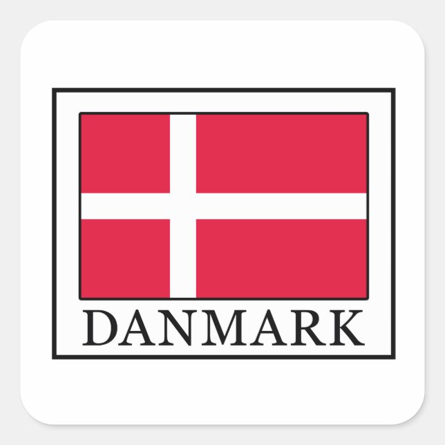 Danmark Square Sticker (Front)