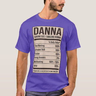 Danna Nutrition Facts Name Nickname Alias Title Fr T-Shirt