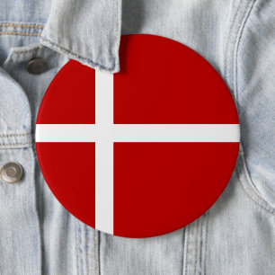 Dannebrog Danish Flag 6 Cm Round Badge
