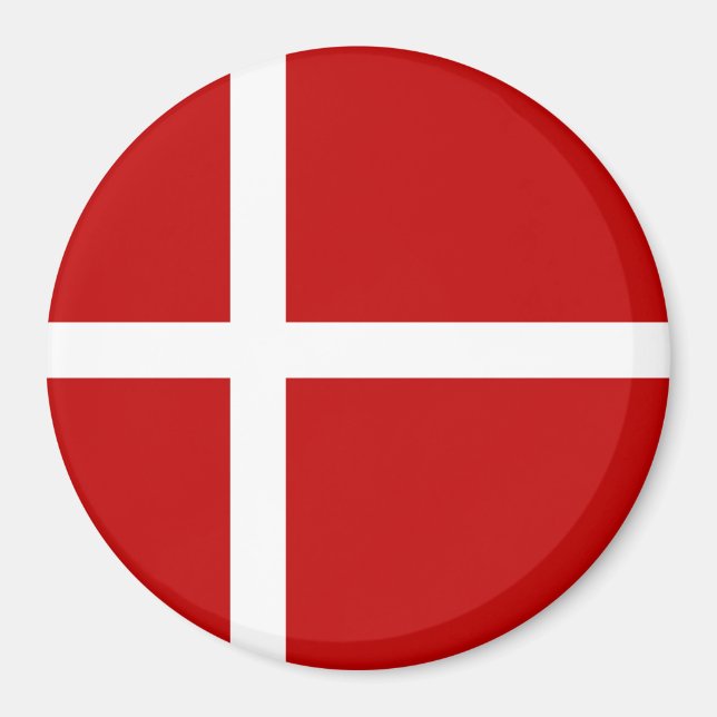 Dannebrog Danish Flag Magnet (Front)