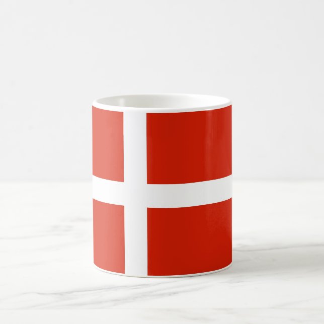Dannebrog; The Official Flag of Denmark Coffee Mug (Center)