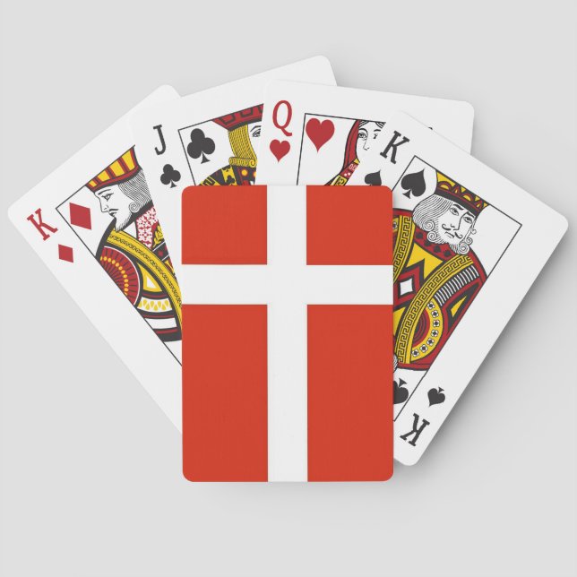 Dannebrog; The Official Flag of Denmark Playing Cards (Back)