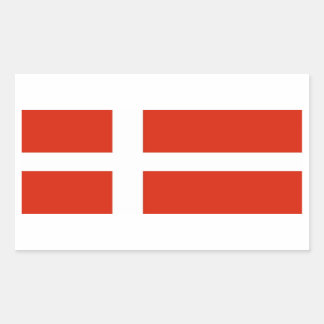 Dannebrog; The Official Flag of Denmark Rectangular Sticker