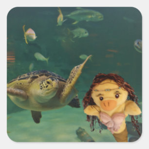 Danni the Mermaid Square Sticker
