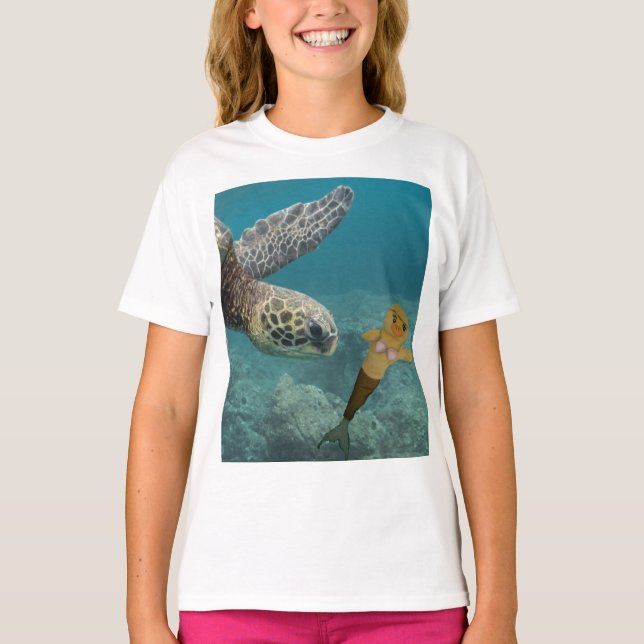 Danni the Mermaid underwater T-Shirt (Front)
