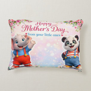 Danny and Dave, happy Mother's Day whimsical accen Decorative Cushion
