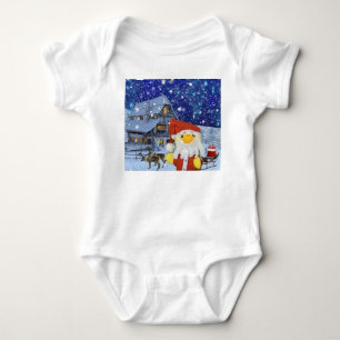 Danny Duck as Santa at the North Pole Baby Bodysui Bodysuit