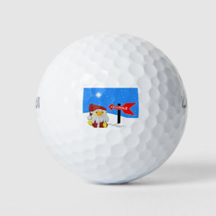 Danny Duck as Santa heads to the North Pole. Golf Balls