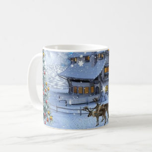 Danny Duck as Santa visits the North Pole Mug