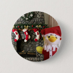 Danny Duck Santa - Christmas Adventure 6 Cm Round Badge